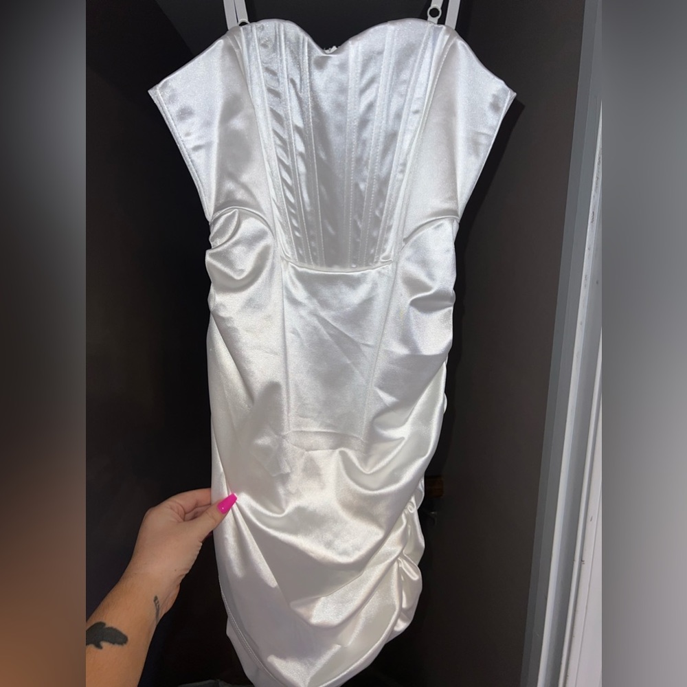 White bridal dress